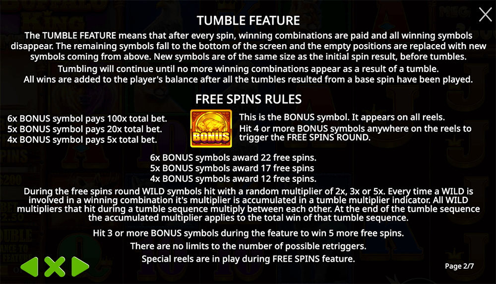 Buffalo King Megaways Rules